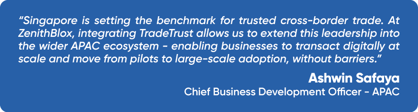 Quote by Ashwin Safaya, Chief Business Development Officer - APAC